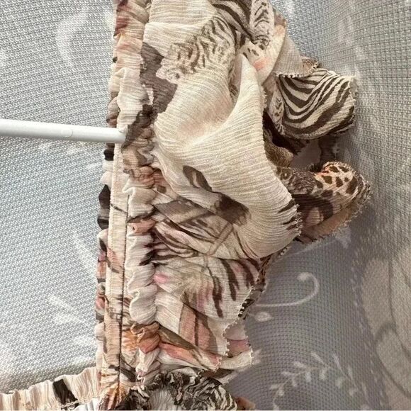 All Saints Floral Maxi Dress - Cream and Brown - Picture 7 of 9